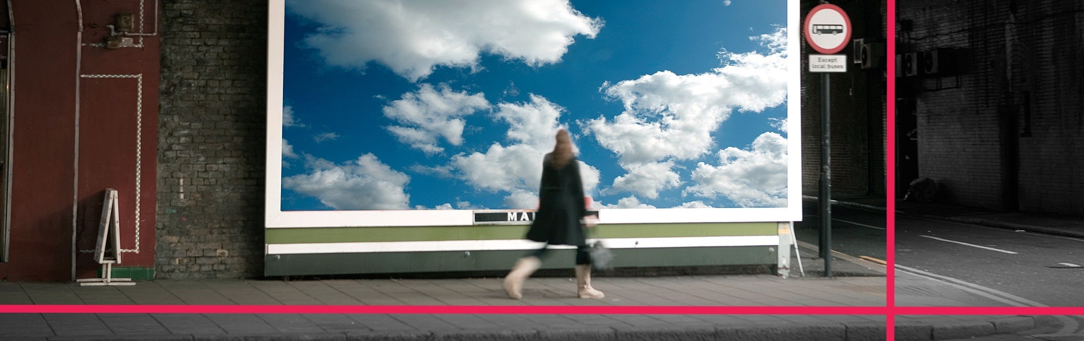 Woman walking on a street